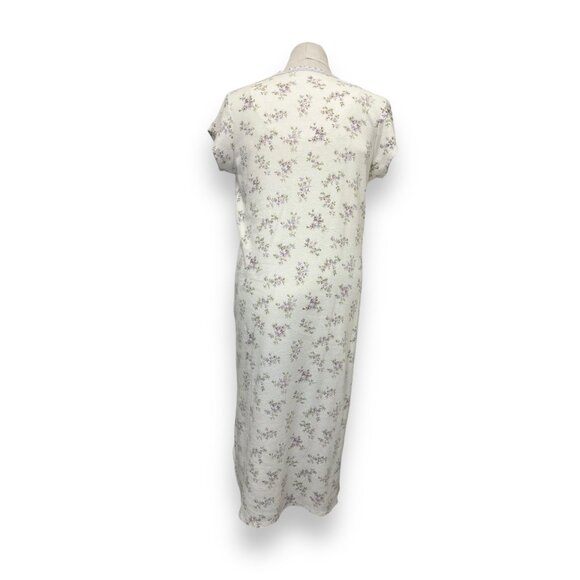 VTG Carole Hochman Womens Floral Nightgown Short Sleeve M Cotton Polyester - Picture 4 of 9